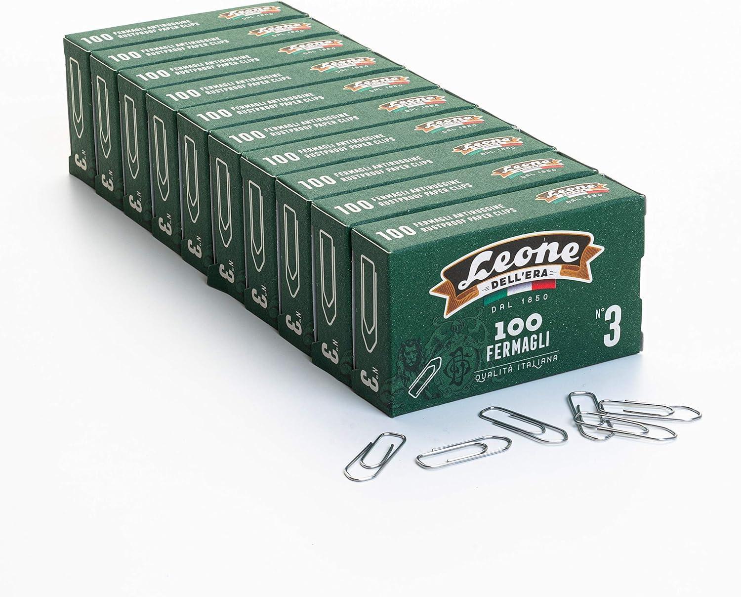 leone dell'era leone dell'era 10 scatole da 100 fermagli zincati n. 3 lunghezza 28 mm - foto 1