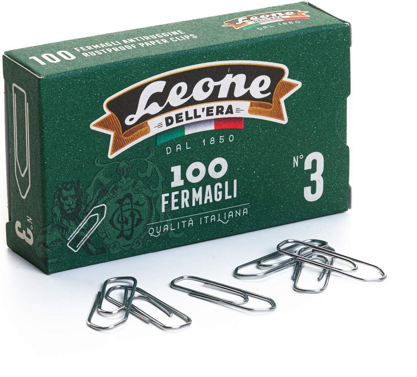 leone dell'era leone dell'era 10 scatole da 100 fermagli zincati n. 3 lunghezza 28 mm - foto 2