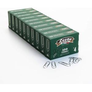 10 scatole da 100 fermagli zincati n. 4 lunghezza 32 mm