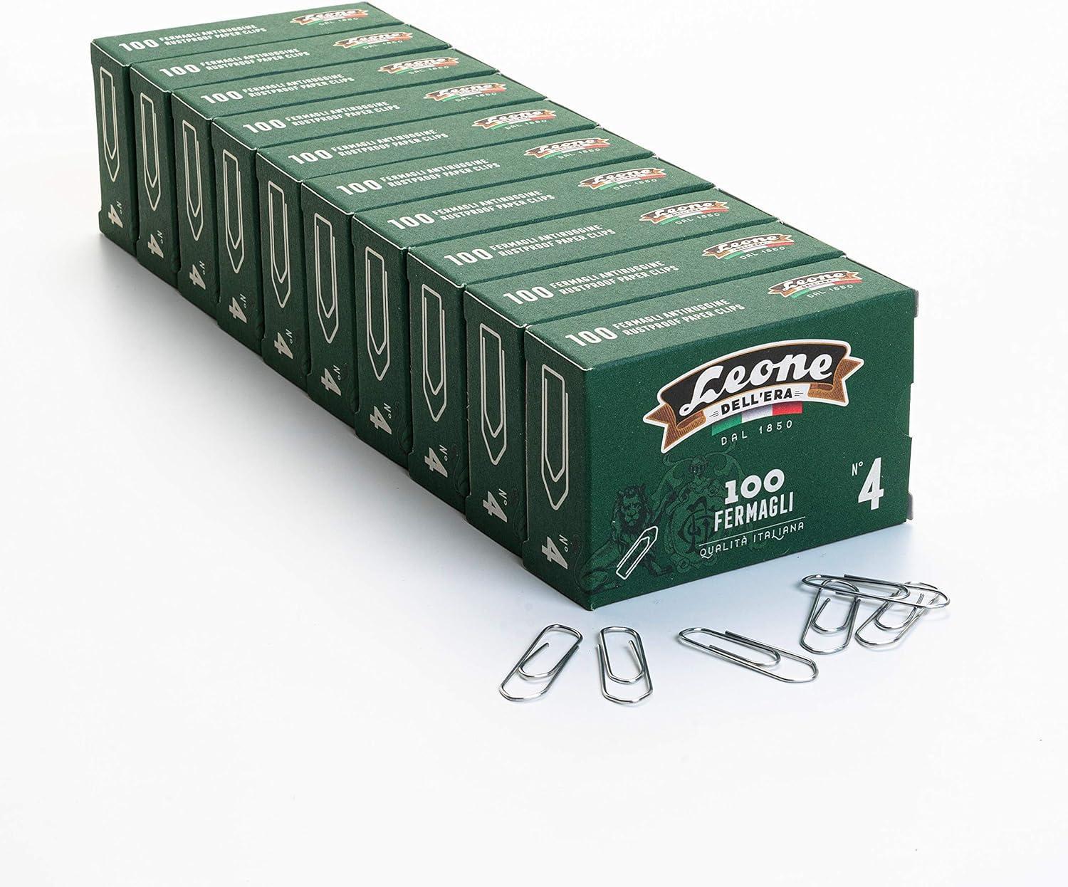 leone dell'era leone dell'era 10 scatole da 100 fermagli zincati n. 4 lunghezza 32 mm - foto 1