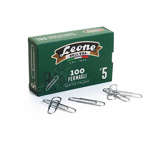 leone dell'era leone dell'era 10 scatole da 100 fermagli zincati n. 5 conf. da 100 pz lunghezza 49 mm - foto 2