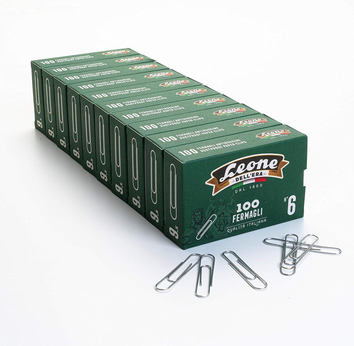 leone dell'era leone dell'era 10 scatole da 100 fermagli zincati n. 6 lunghezza 58 mm - foto 1