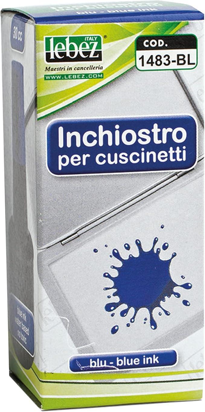 lebez lebez inchiostro per timbri senza olio blu 30 cc. - foto 1