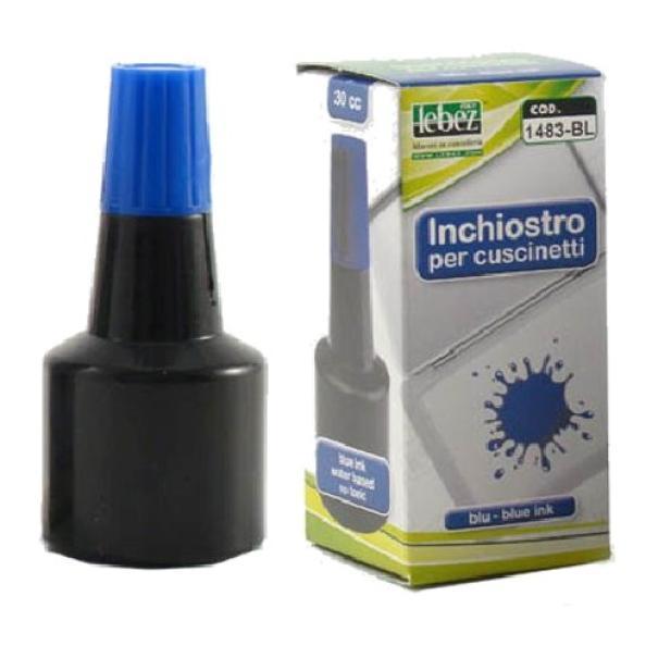 lebez lebez inchiostro per timbri senza olio blu 30 cc. - foto 2