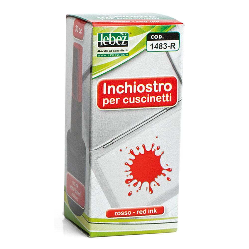 lebez lebez inchiostro per timbri senza olio rosso 30 cc. - foto 1