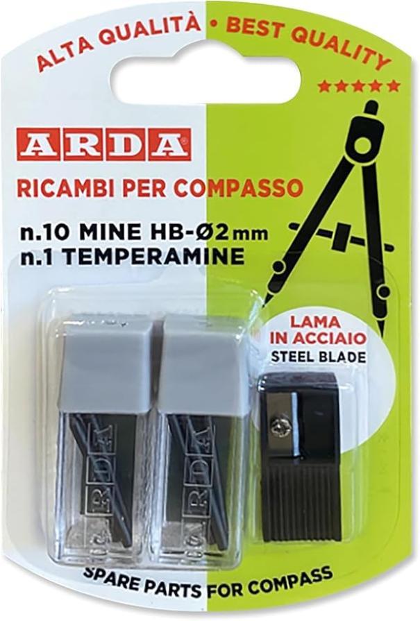 arda arda 10 mine hb diametro 2 mm ricambi per compasso con temperino - foto 1