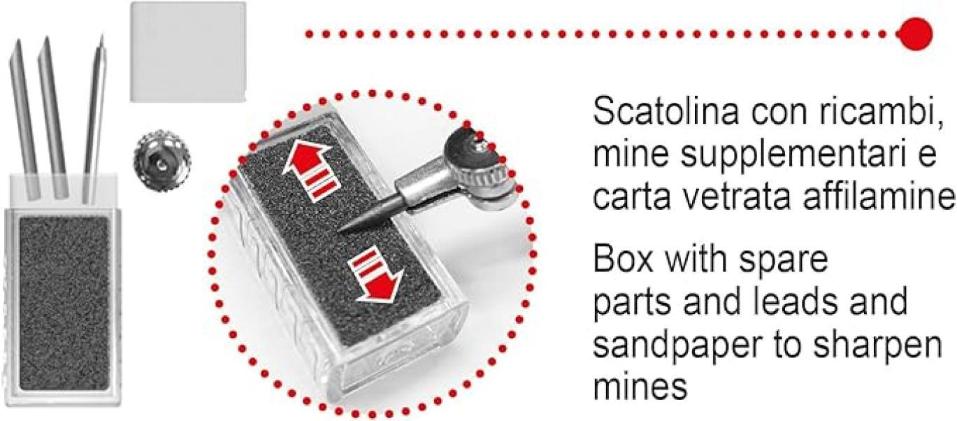 arda arda 10 mine hb diametro 2 mm ricambi per compasso con temperino - foto 4