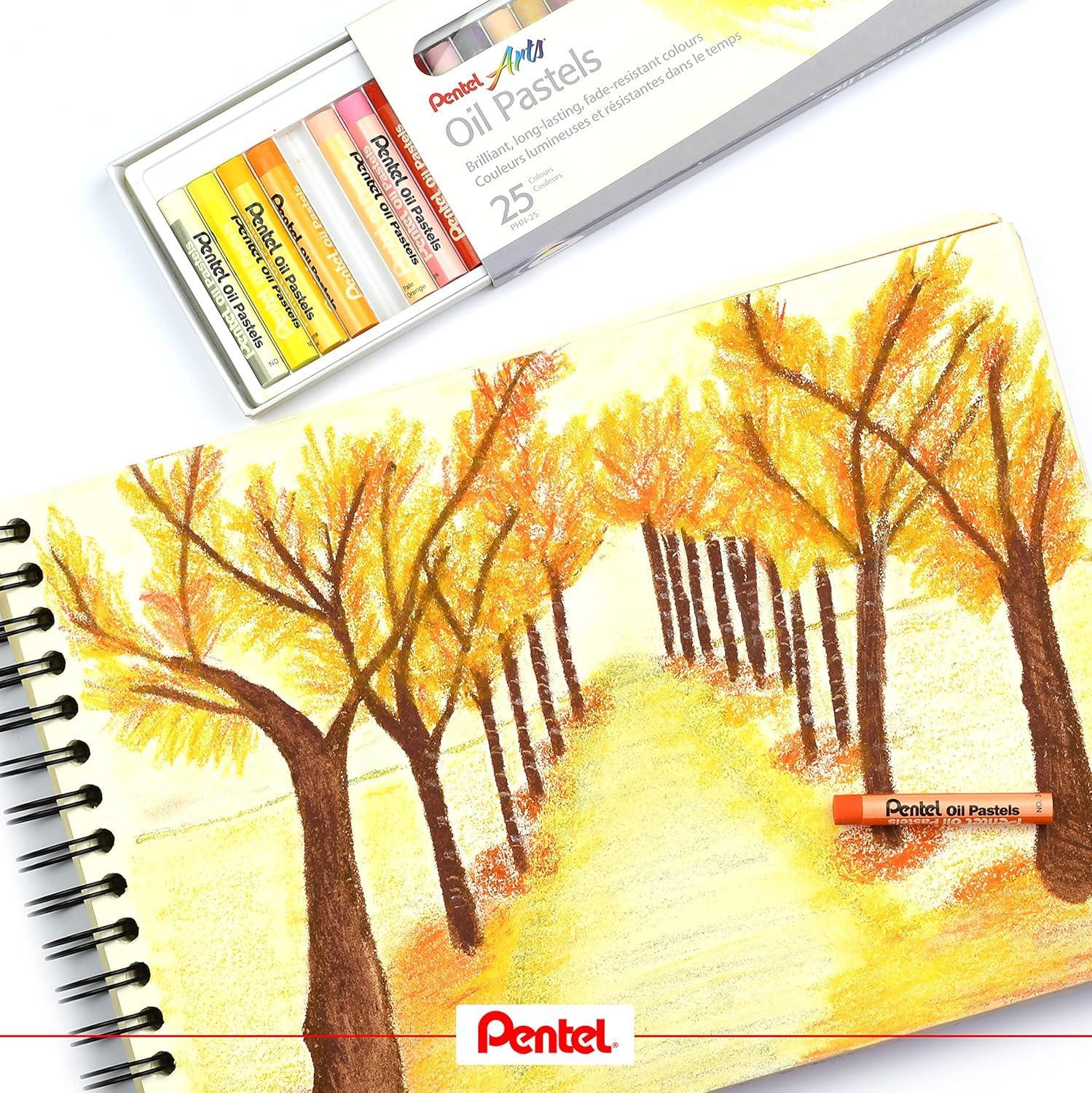 pentel pentel arts pastelli ad olio confezione da 25 pezzi colori assortiti - foto 3