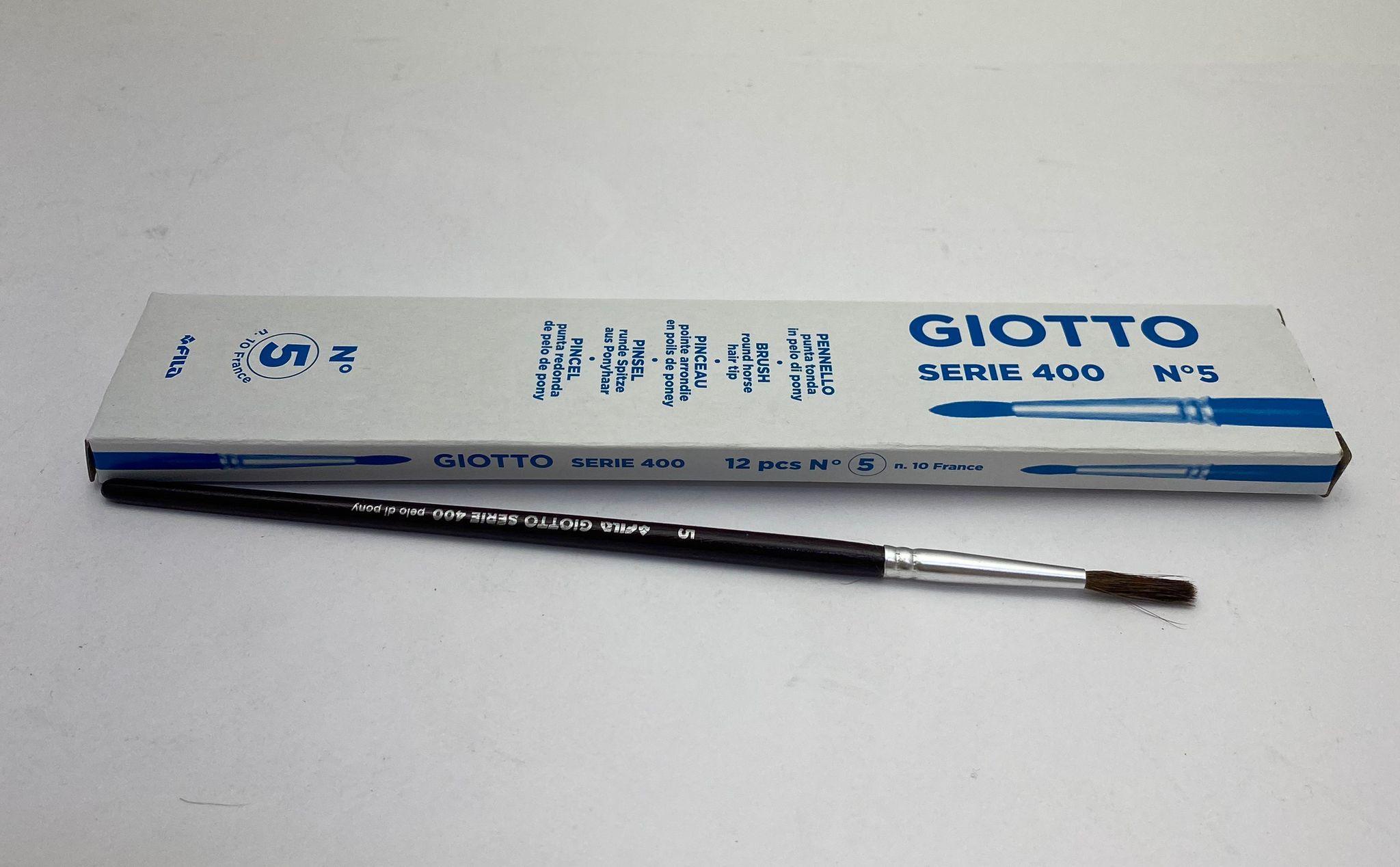 giotto giotto pennello tondo 400 n.5 confezione da 12 pezzi - foto 1