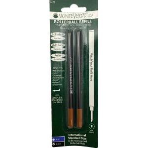 Refill roller punta fine in blister da 2 pezzi colore nero