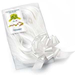 30 pz fiocco strip coccarda autotirante 31mm bianca 01