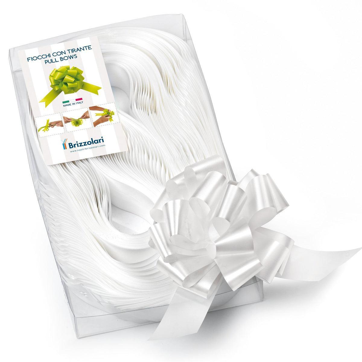 brizzolari brizzolari 30 pz fiocco strip coccarda autotirante 31mm bianca 01 - foto 1