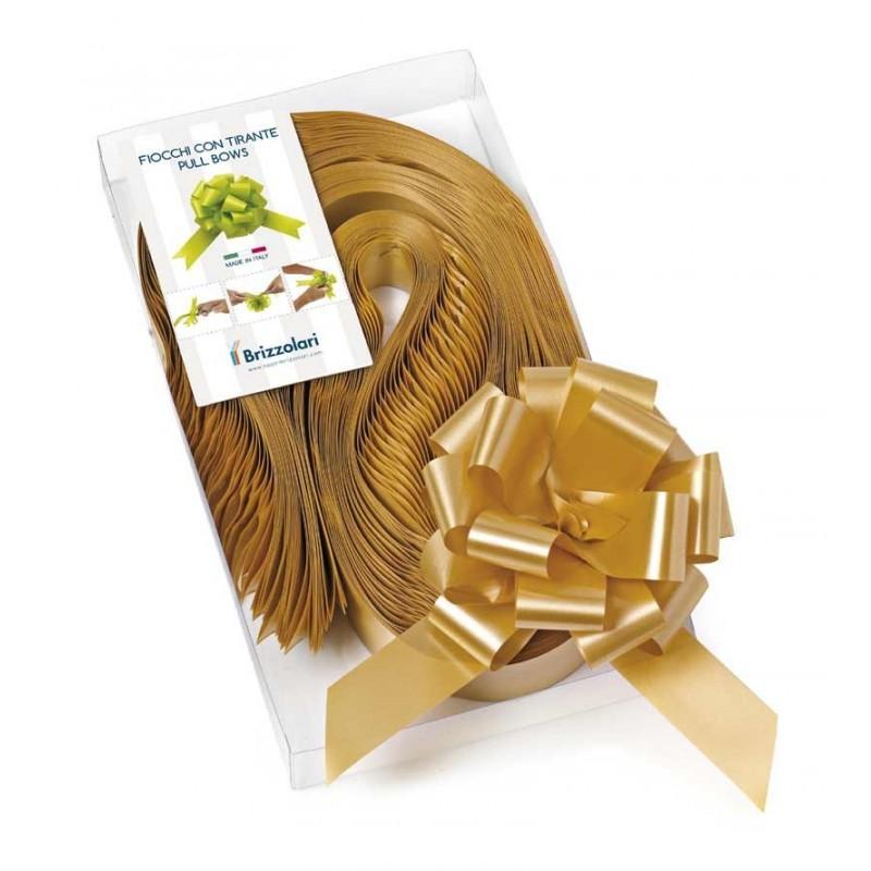 brizzolari brizzolari 30 pz fiocco strip coccarda autotirante 31mm oro 03 - foto 1