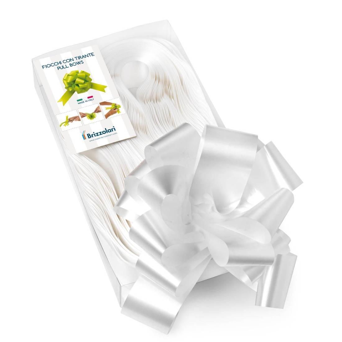 brizzolari brizzolari 30 pz fiocco strip coccarda autotirante 50 mm bianco 01 - foto 1