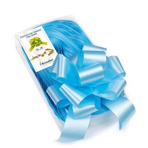 30 pz fiocco strip coccarda autotirante 50 mm celeste 06