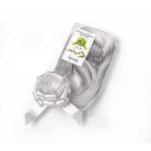 30 pz fiocco strip coccarda autotirante 50 mm argento 04