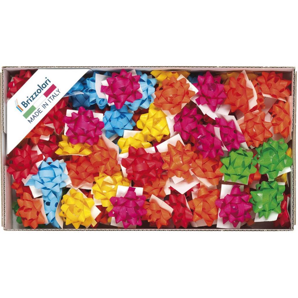 brizzolari brizzolari 100 pz. coccarde stelle colorate mini 6,5mm 2923-99 colori pastello chiaro assortiti autoadesive - foto 1