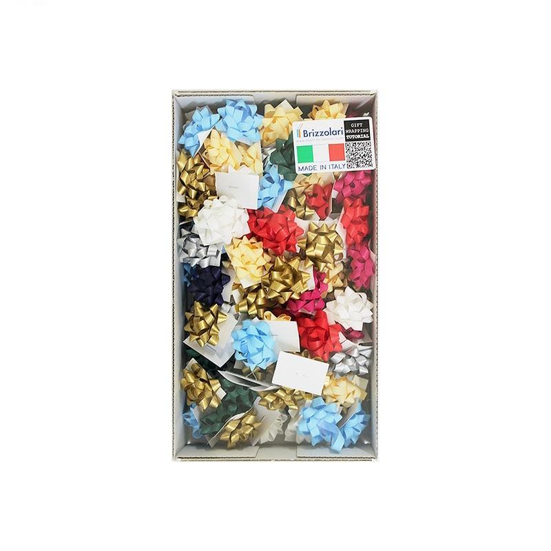 brizzolari brizzolari 100 pz. coccarde stelle mini 6,5mm 2923-00 colori pastello scuro assortiti autoadesive - foto 1