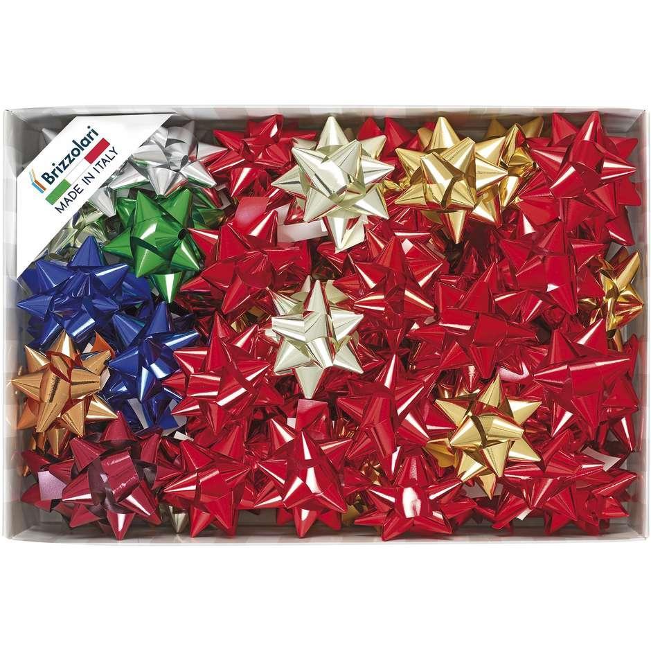 brizzolari brizzolari 70 pz. coccarde stelle grandi 19mm colori assortiti metal 3270 - foto 1