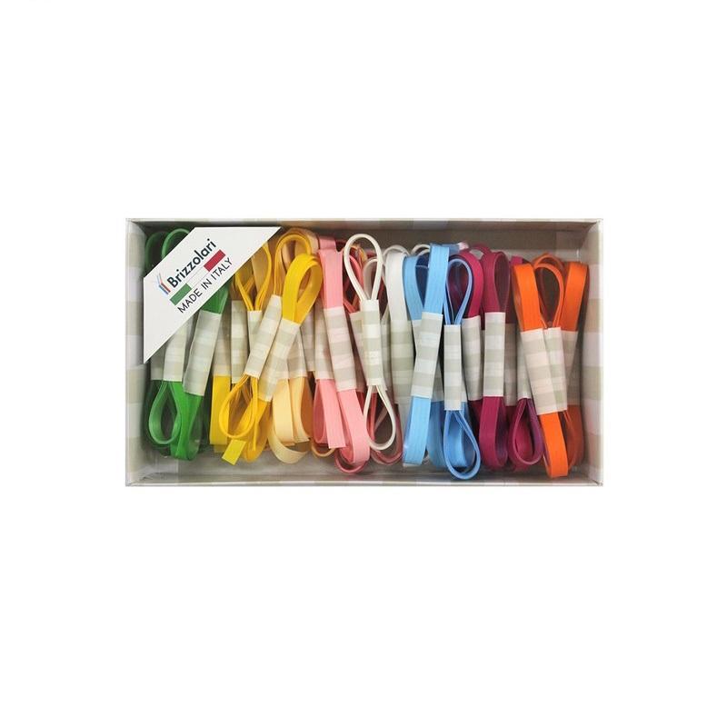 brizzolari brizzolari 50 pz. matassine similpaper nastrini 10mmx3mt colori assortiti pastello 1023-00 - foto 1