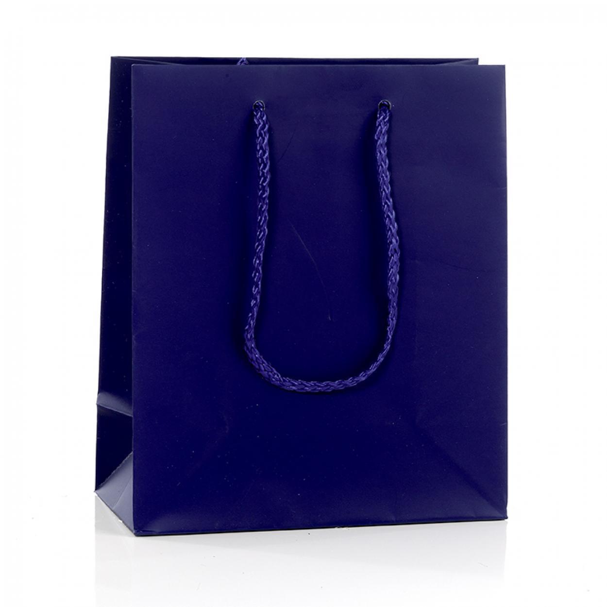 p.n.p. plast pnp buste regalo conf. da 12 pz con manico in cordino 37x27x12 cm blu - foto 1