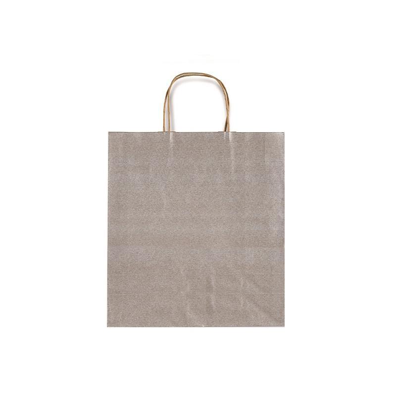 rex rex buste regalo conf. da 25 pz con manico ritorto 36x26x12 cm argento - foto 1