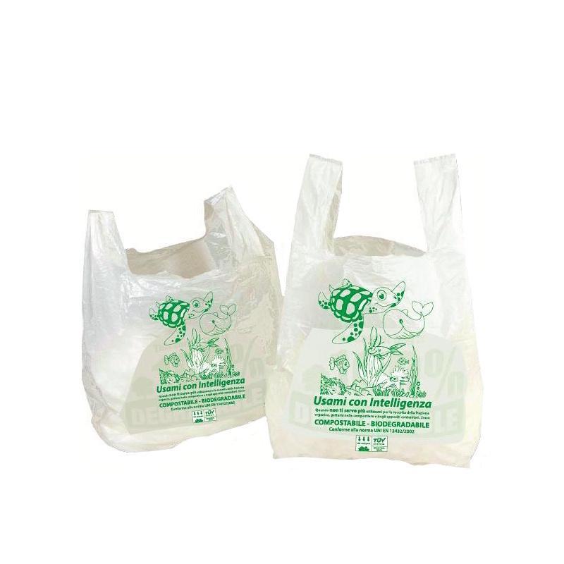 gipack gipack oceano 500 pz. shopper buste spesa biodegradabili 34x65 cm - foto 1