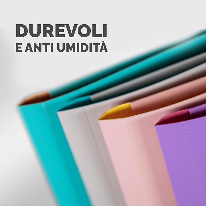 fellowes fellowes cartellina 3 lembi con elastico in ppl formato a4 conf 4 pz. colori assortiti - foto 6