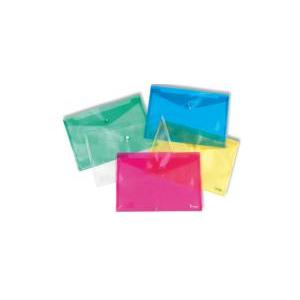 Plastidea 10 pz buste con bottone portadocumenti a4 colori assortiti