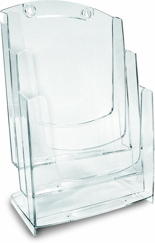 arda arda portadepliant modulare 3 tasche formato a4 11,5x26,5x18,2cm da parete o da banco capacità 600fg. - foto 1