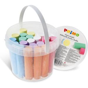 Secchiello 22pz gessi jumbo ø18x80mm 7 colori assortiti in calcio carbonato