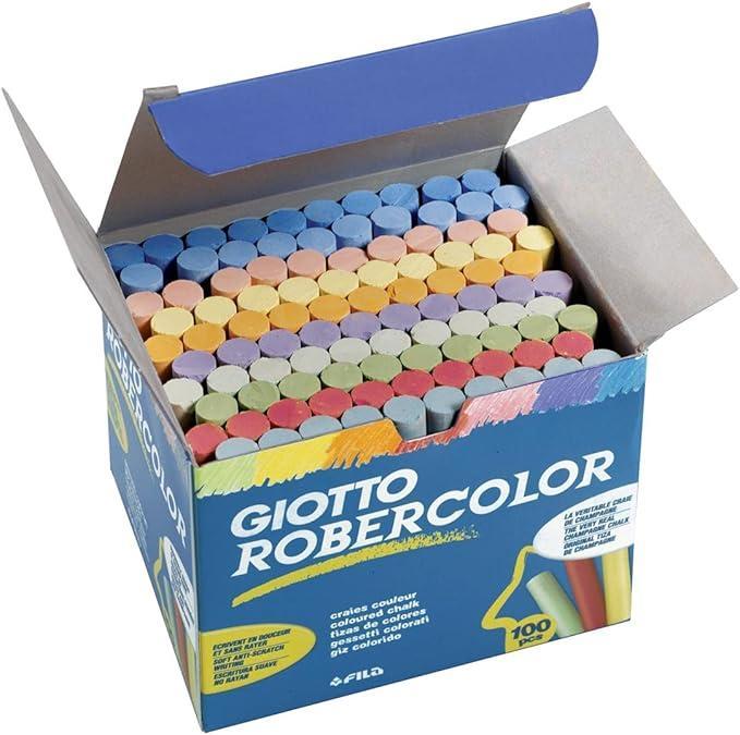 giotto giotto 100 pz gessi colorati gessetti per lavagna colori assortiti - foto 2