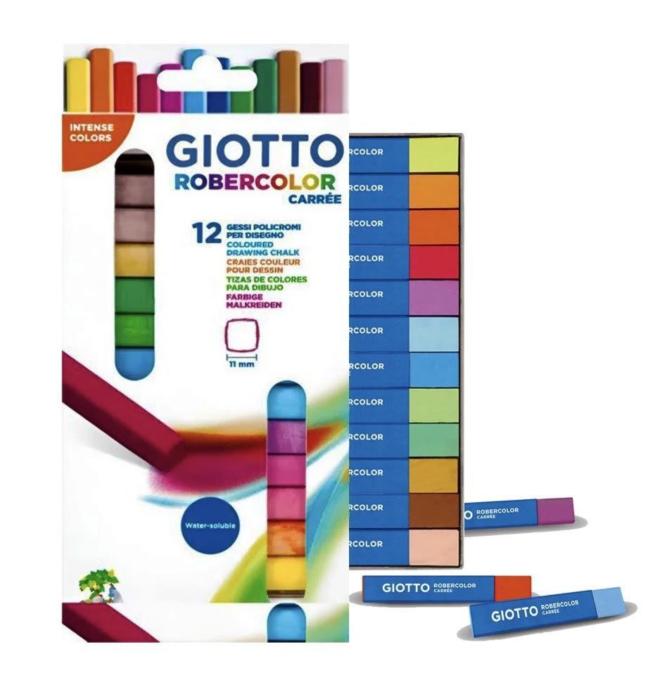 giotto giotto robercolor carreè 12 pz gessi policromi colorati per disegno - foto 3