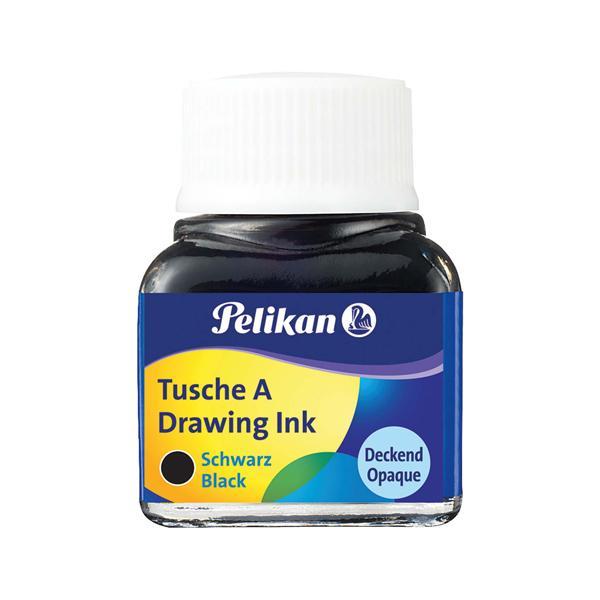 pelikan pelikan confezione 10 pz inchiostro di china 10ml. nero perla 17 - foto 1
