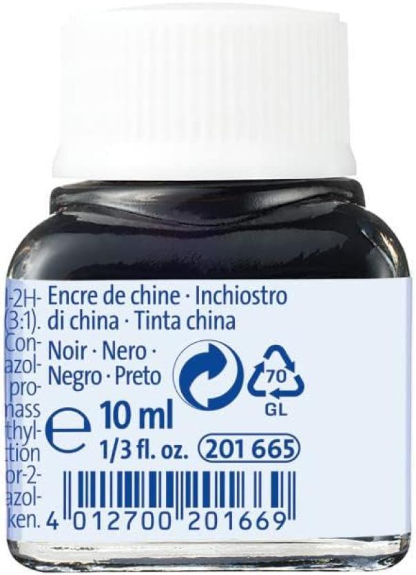 pelikan pelikan confezione 10 pz inchiostro di china 10ml. nero perla 17 - foto 2