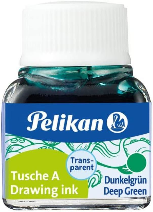 pelikan pelikan confezione 10 pz inchiostro di china 10ml. verde scuro 7 - foto 1