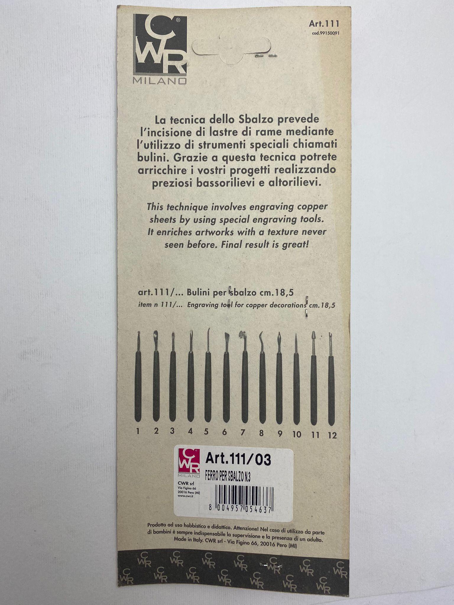 c.w.r. cwr attrezzo per sbalzo e incisione 111 n. 3 - foto 3