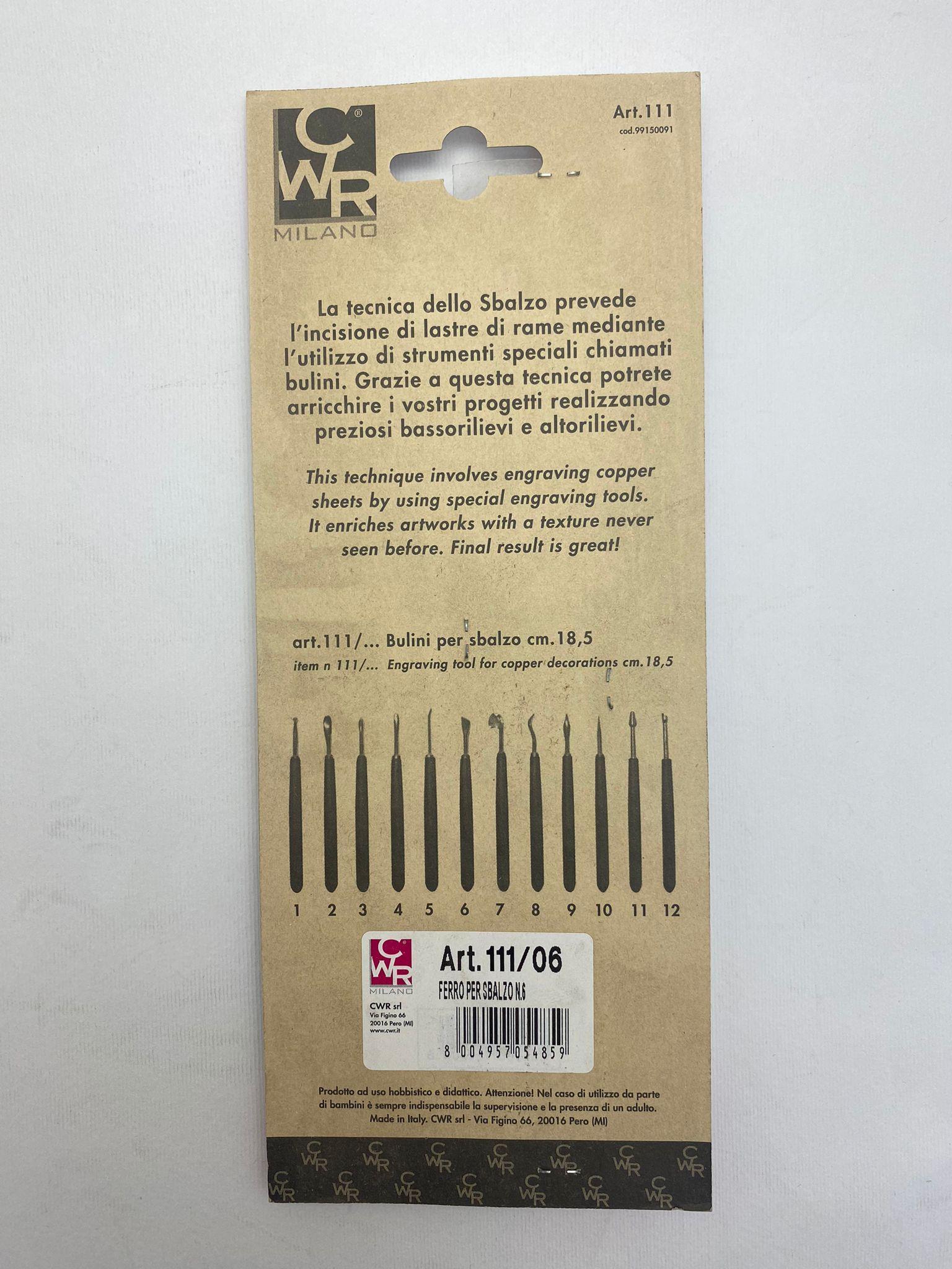 c.w.r. cwr attrezzo per sbalzo e incisione 111 n. 6 - foto 3