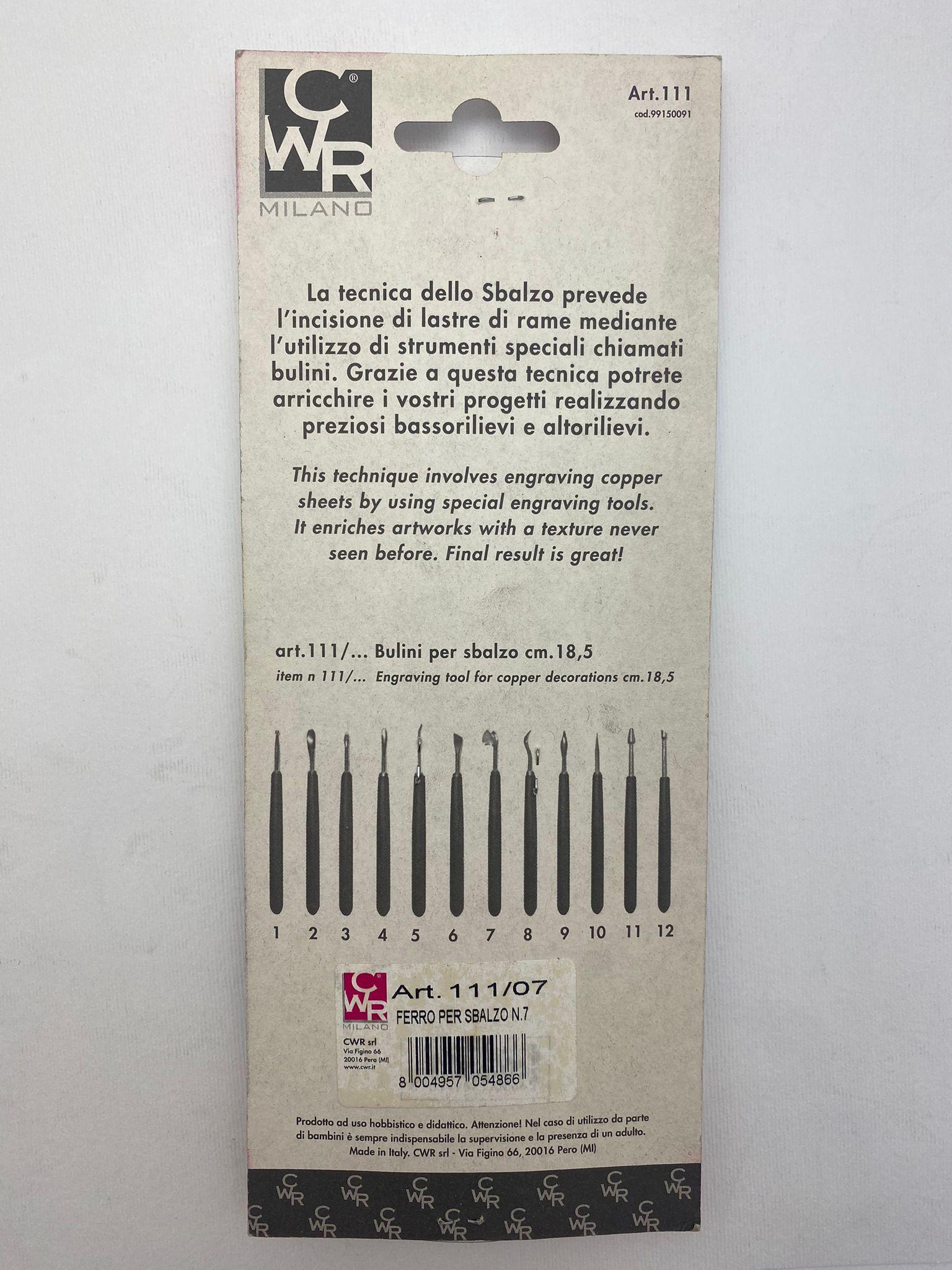 c.w.r. cwr attrezzo per sbalzo e incisione 111 n. 7 - foto 3