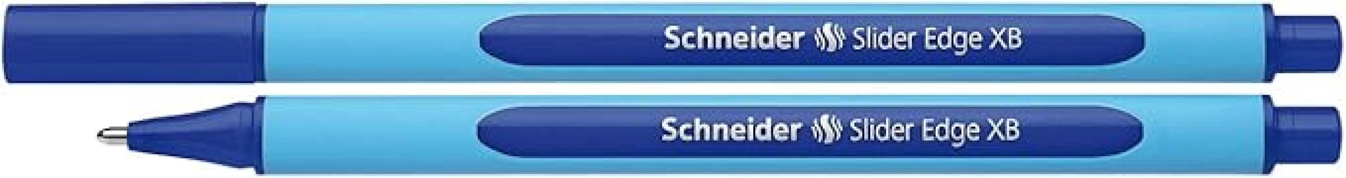 schneider schneider conf. 10 penne a sfera slider edge xb blu tratto 1,4 mm - foto 2