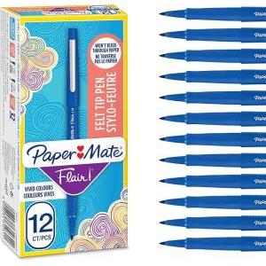 Nylon flair 12 pz penna blu punta in feltro m tratto 0,7 mm