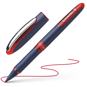 Roller one business 10 pz penna colore rosso tratto 0,6 mm