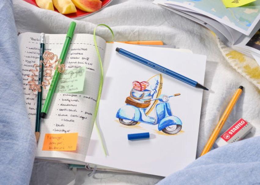 stabilo stabilo pen 68 10 pz pennarello premium n.32 blu oltremare tratto 1,0 mm - foto 3