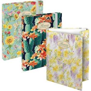 Flowers nature 6pz cartella portaprogetti con elastico 26x34cm dorso 3cm in 3 fantasie floreali