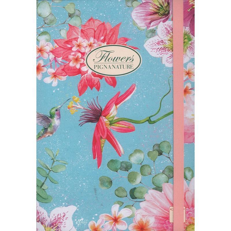 pigna pigna flowers nature 6pz cartella portaprogetti con elastico 26x34cm dorso 3cm in 3 fantasie floreali - foto 3