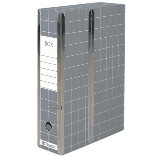 brefiocart brefiocart scatola box grigio resisto con cerniera in metallo 29,5x37,5cm dorso 9cm - foto 1