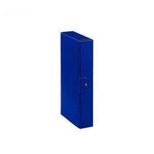 Scatola portaprogetti 5pz con bottone box per archivio 25x35cm blu dorso 4cm garda