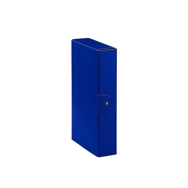 cartotecnica del garda scatola portaprogetti 5pz con bottone box per archivio 25x35cm blu dorso 6cm garda - foto 1