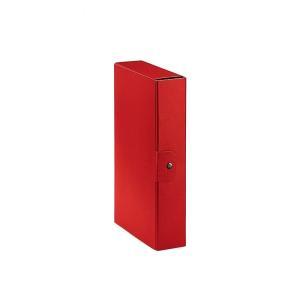 Scatola portaprogetti 5pz con bottone box per archivio 25x35cm rosso dorso 6cm garda