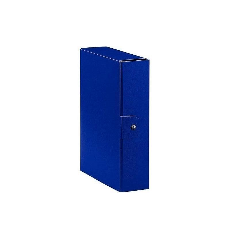 cartotecnica del garda scatola portaprogetti 5pz con bottone box per archivio 25x35cm blu dorso 8cm garda - foto 1